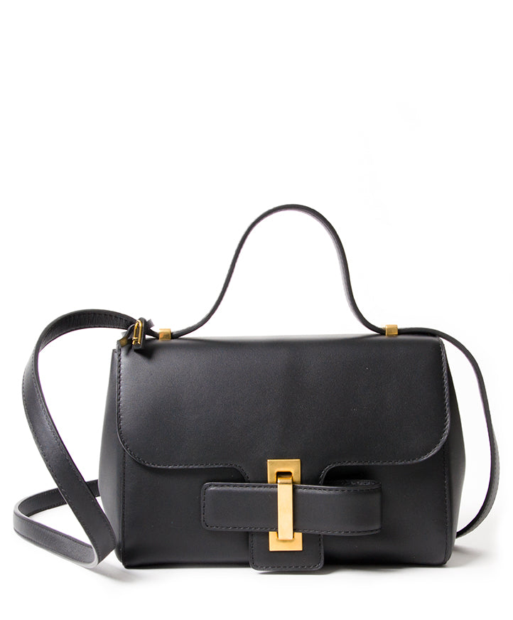 Delvaux Black Simplissime City PM Bag authentic secondhand safe online shopping webshop fashion style LabelLOV Antwerp Belgium high end luxury labels brand designer