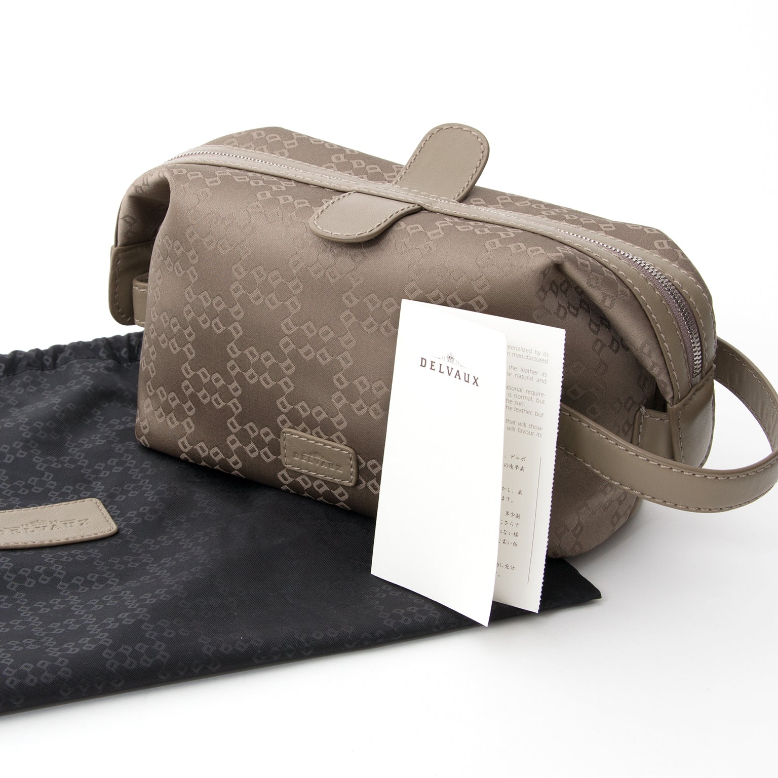 Delvaux Airess Beauty Case Jacquard preowned deisgner labels brand sfashion accessories