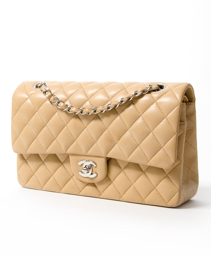 buy safe online secondhand designer vintage chanel double flap bag lambskin
