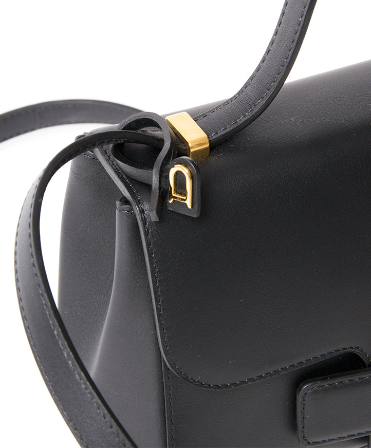 Delvaux Black Simplissime City PM Bag authentic secondhand safe online shopping webshop fashion style LabelLOV Antwerp Belgium high end luxury labels brand designer