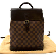 Louis Vuitton Damier Ebene Soho Backpack now for sale at Labellov vintage webshop