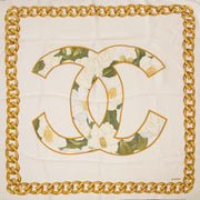 Chanel silk flowers and chains scarf available online at Labellov for the best price te koop aan de beste prijs