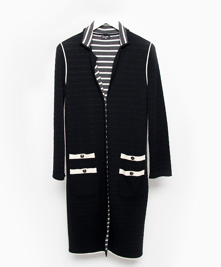 Shop online at the best price vintage designer Chanel Reversible Long Cardigan Sweater