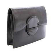 Hermès Lizard Envelope Clutch Authentic clutch Hermès black leather