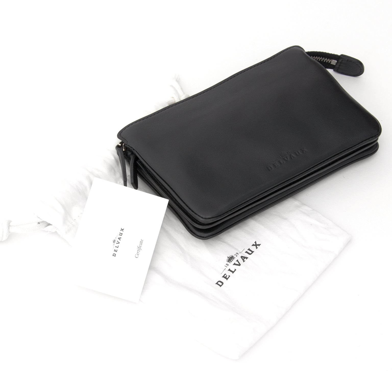 Delvaux Allure Trio Destrier Wallet koop tweedehands online webshop labellov