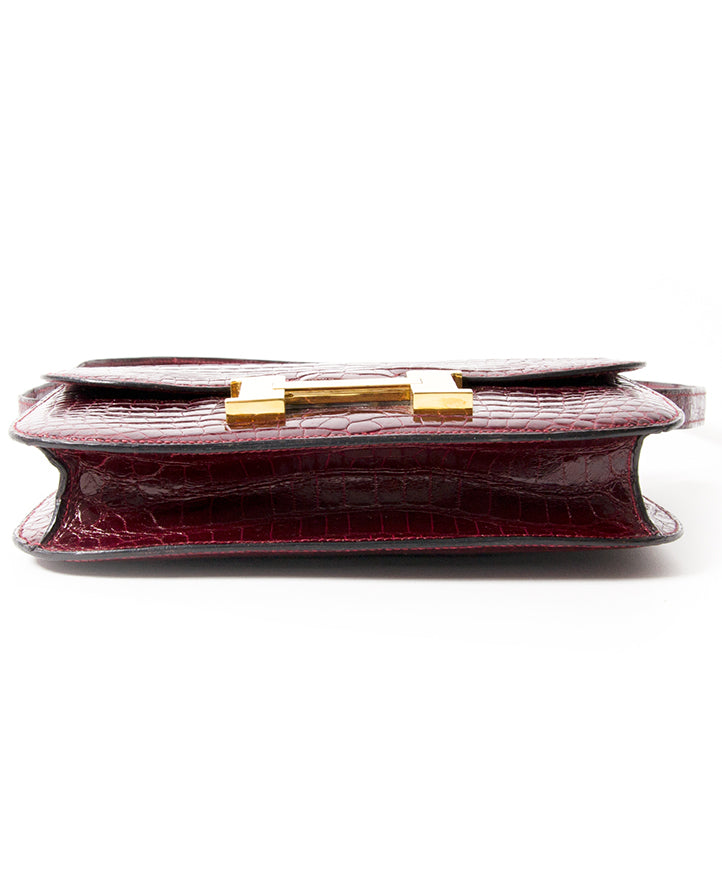 acheter pour le meilleur prix designer lux Hermes Constance Croco Rouge Vif pour le meilleur prix