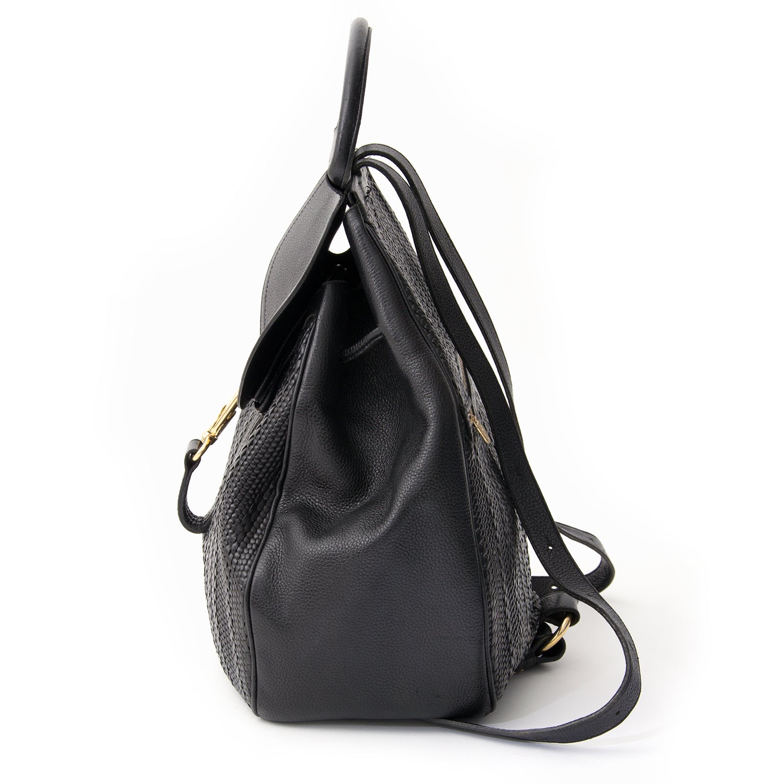 acheter en ligne seconde main sac a do Delvaux 'Toile de Cuir' Lucifer GHW comme neuf webshop labellov