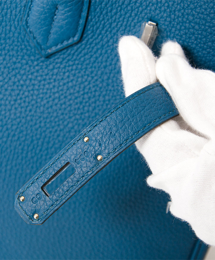 hermes birkin bleu de galice 35cm togo leder blindstamp t 2015