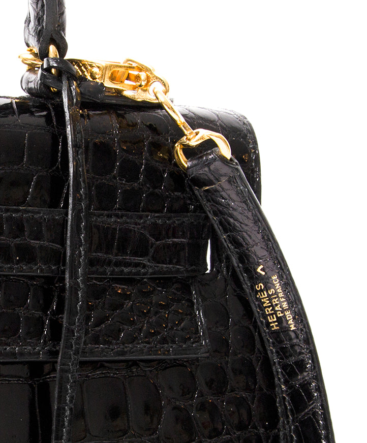 instant lux Hermes Croco Porosus kelly 32 comme neuf excellent pour le meilleur prix boutique labellov
