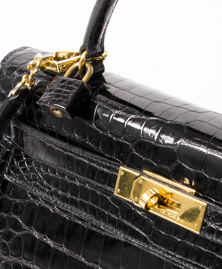 buy safe online secondhand designer vintage hermes kelly croco porosus crocodile 32 with ghw