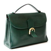 Buy Delvaux Belgian briefcase in forest green with gold clasp for the best price, safe and easy