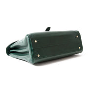 Koop velig online tweedehands groen Delvaux aktetas in perfecte staat aan de beste prijs online webshop labellov