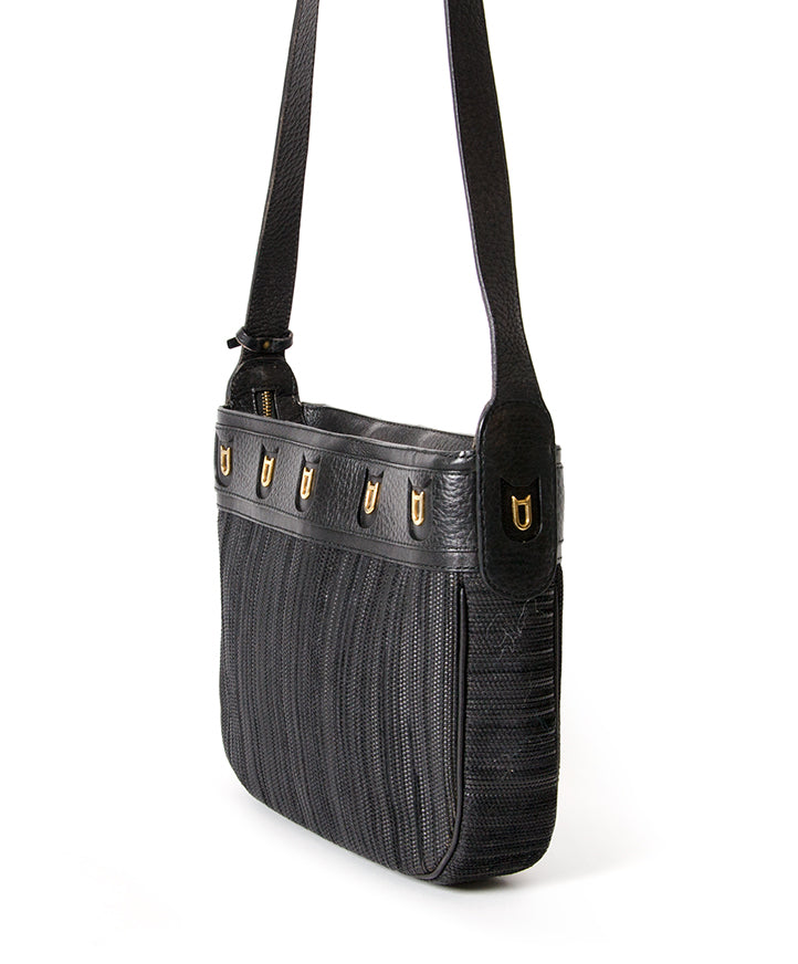 koop snel en veilig tweedehands grijs gekleurde delvaux gewoven handtas aan de beste prijs