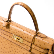 2dehands net als nieuw designer vintage Hermes Kelly 35cm ostrich 100% echt authentiek webshop labellov