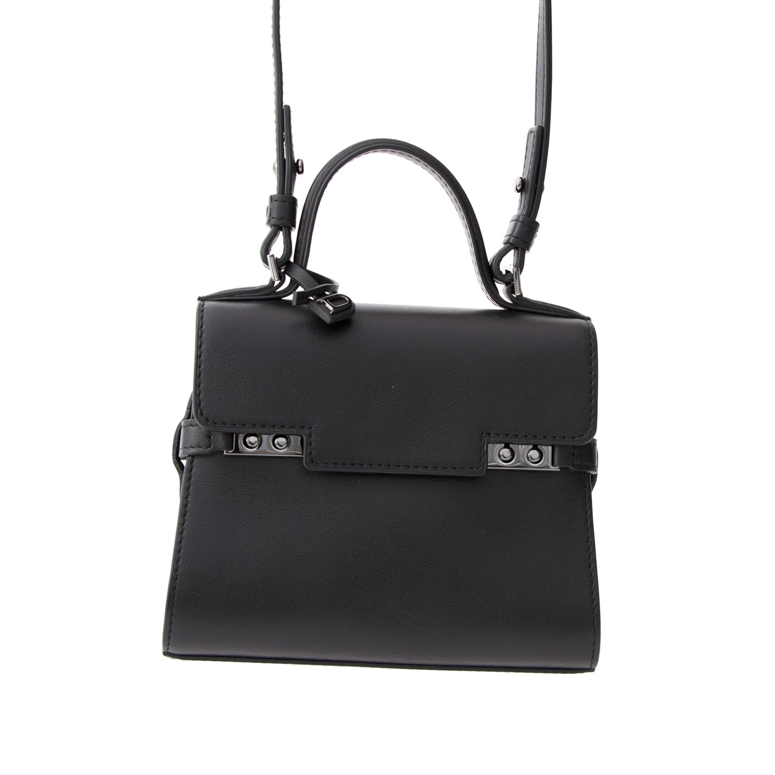 BRAND NEW Delvaux Tempête Micro Calf Souple Black luxe designer tassen online webshop LabelLOV