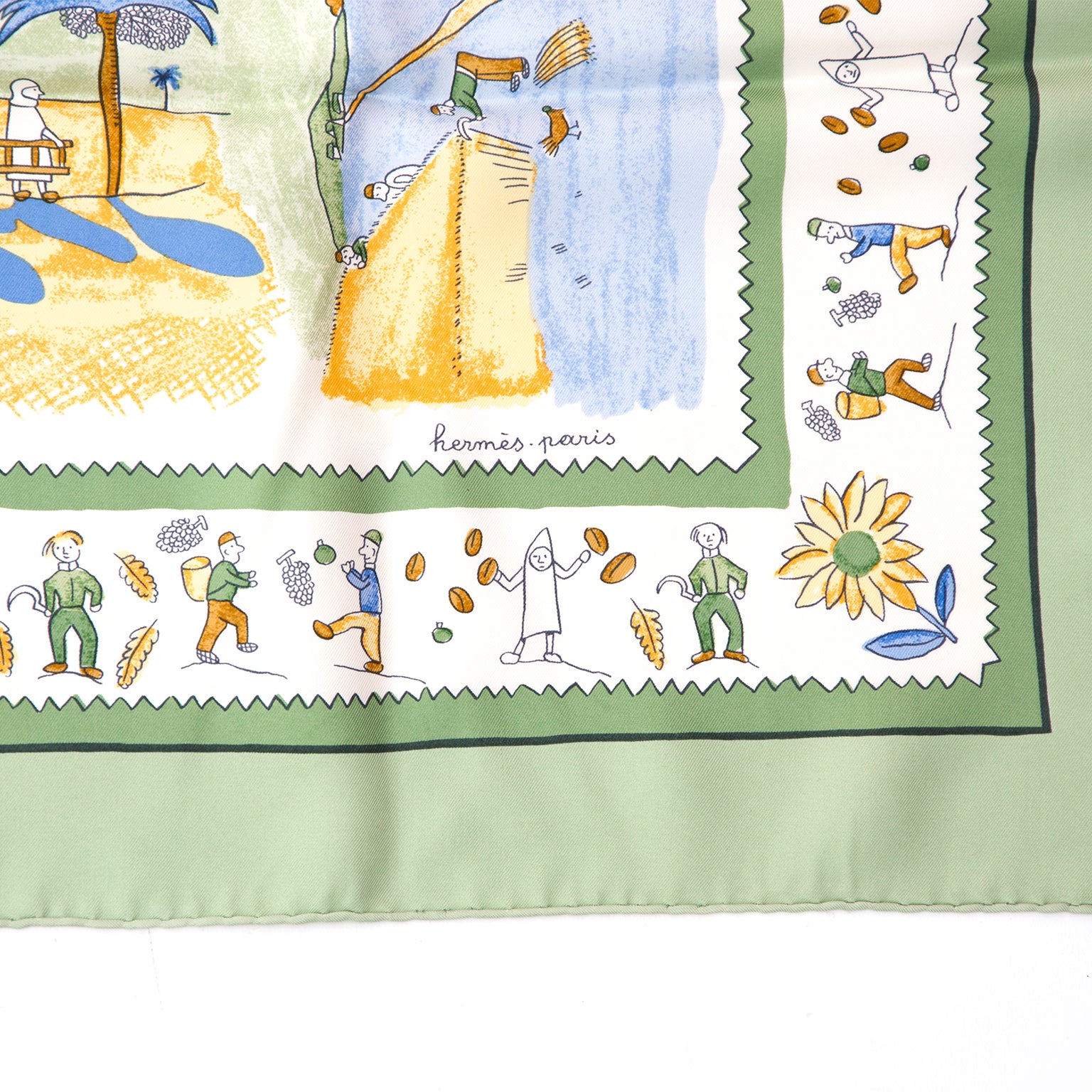 Hermes Carré de soie Retour A La Terre. Shop tweedehands designer sjaals bij LabelLOV Antwerpen. Veilig online winkelen!