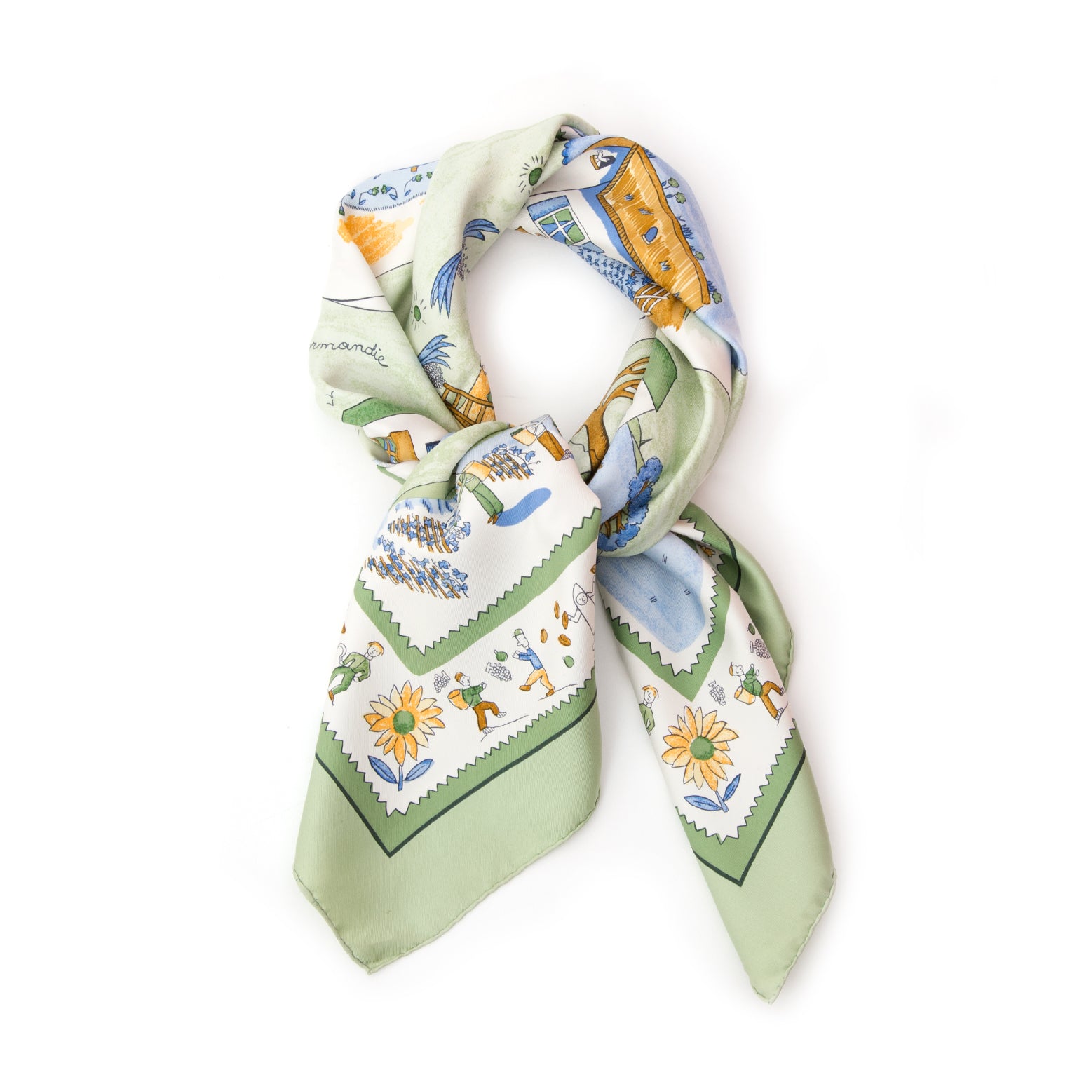 Hermes Carré de soie Retour A La Terre. Safe and secure online shopping at LabelLOV vintage webshop.