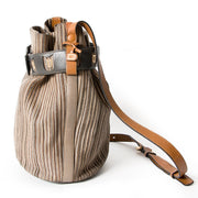 Preloved designer bag Delvaux 'Toile de Cuir' Tan Bucket Bag at the best price on Labellov