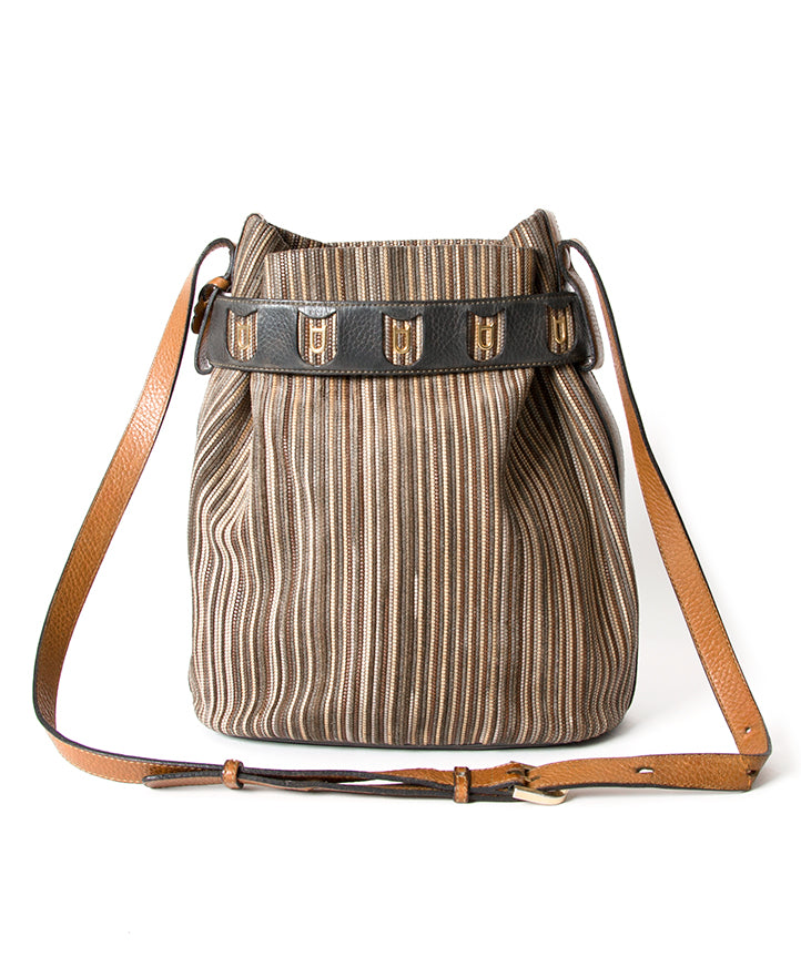 Delvaux 'Toile de Cuir' Tan Bucket Bag 100% authentic and safe on Labellov.com