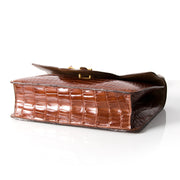 koop 2dehands Hermes Sandrine bruin croco aan de beste prijs tweedehands