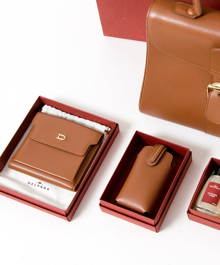 LabelLOV portefeuille en handta Delvaux cognac