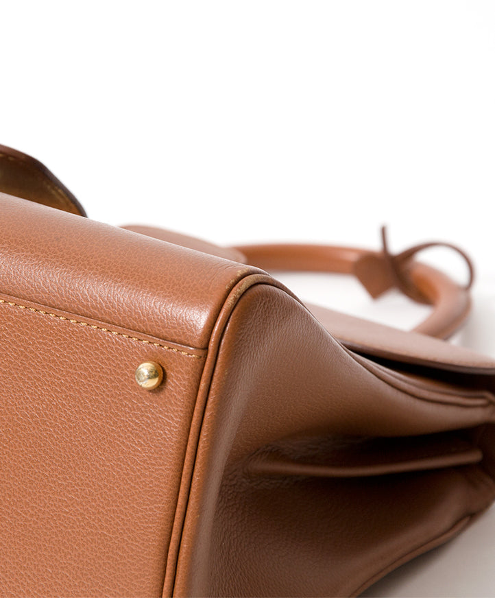 Delvaux handtas cognackleurig koop luxemerken op LabelLOV