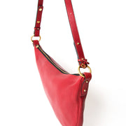 koop veilig online rode Delvaux schoudertas aan de beste prijs online webshop labellov