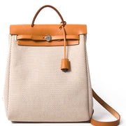 Hermès Herbag Canvas Gold authentic secondhand safe online shopping webshop fashion style LabelLOV Antwerp Belgium high end luxury labels brand designer