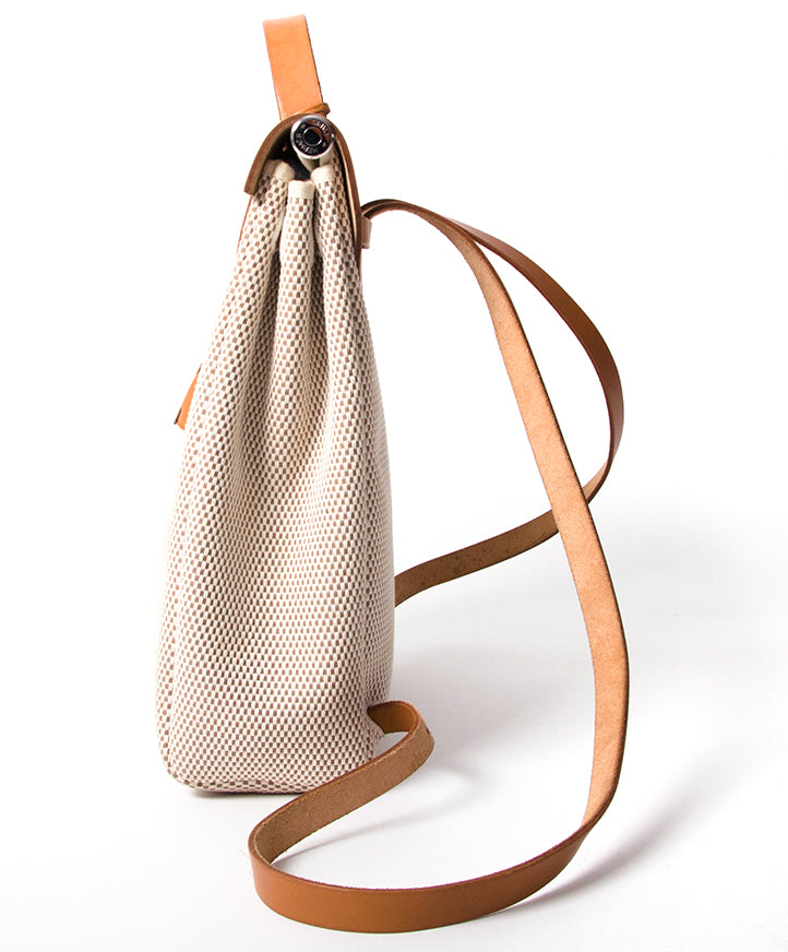 Hermès Herbag Canvas Gold seconde main authentique shopping en ligne webshop en vogue mode style LabelLOV Anvers Belgique marques luxe designer