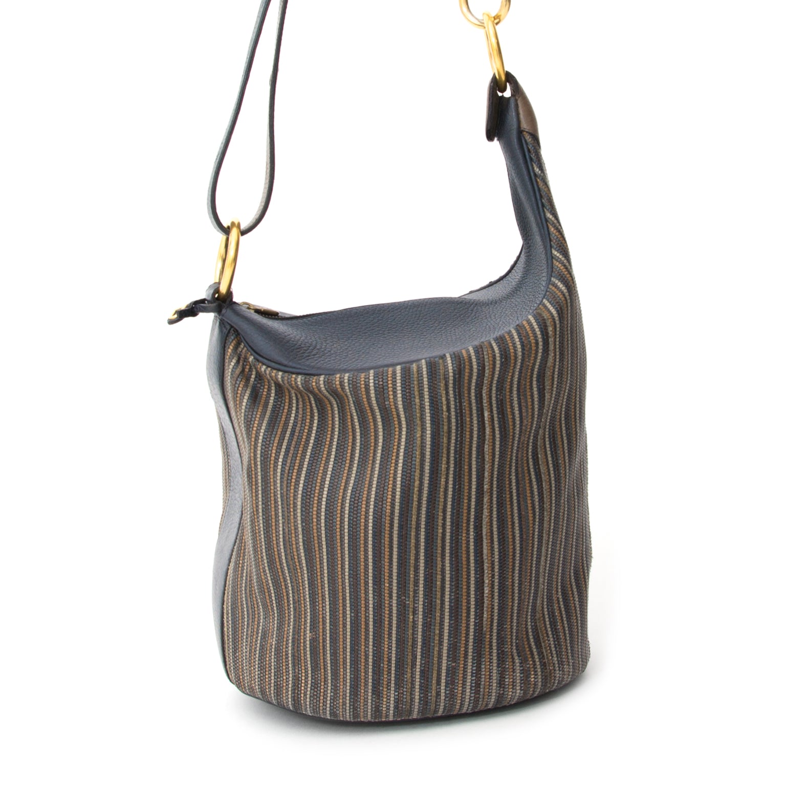 Delvaux Toile de Cuir Bucket Bag tweedehands online kopen seconde main vintage webshop
