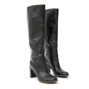 Sergio Rossi Knee Boots Zipper Trim Safe and secure online shopping. Koop authentieke tweedehands Delvaux tassen bij LabelLOV.