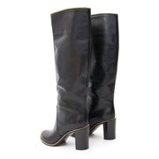 Sergio Rossi Knee Boots Zipper Trim. Buy and sell authentic secondhand Delvaux bags at the right price at LabelLOV vintage webshop.
