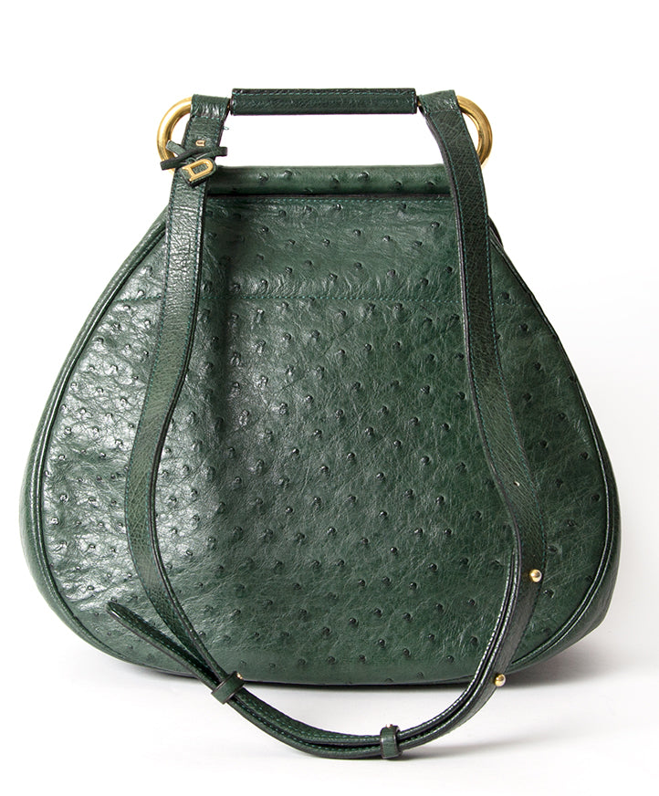 Buy Delvaux Green Ostrich 'Cerceau' Bag at the right price with Labellov Antwerp