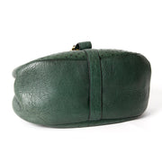 Authentic Delvaux Green Ostrich 'Cerceau' Bag Labellov secondhand in Antwerp