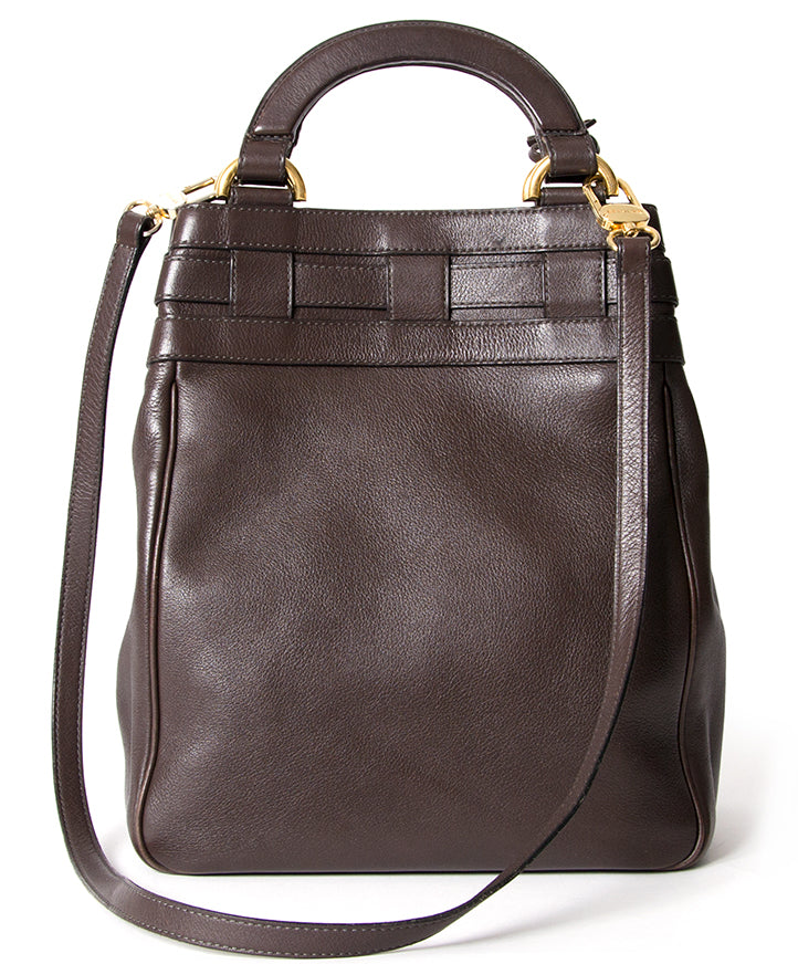 Buy Delvaux Brown Tote Bag with Shoulder Strap for the best price on Labellov.com