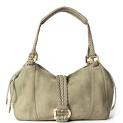 Tweedehands Delvaux Woven Shoulder Bag in Soft Green voor de beste prijs bij Labellov