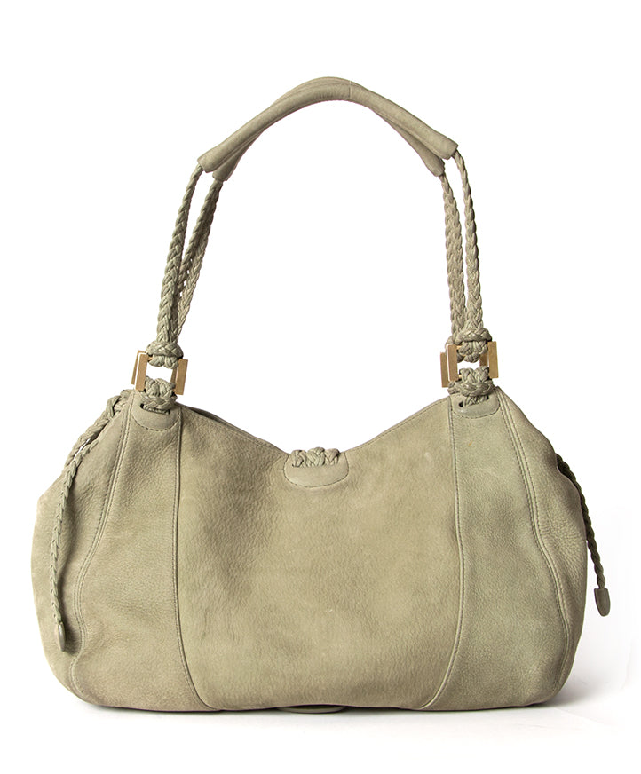 100% authentic Delvaux Woven Shoulder Bag in Soft Green for the best price at Labellov.com