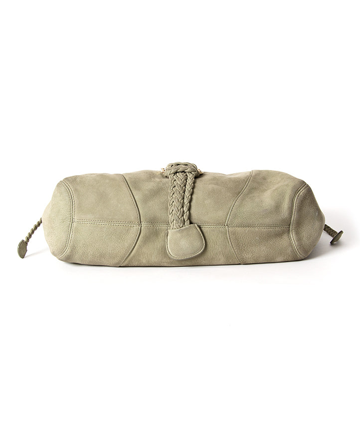 Buy secondhand Delvaux Woven Shoulder Bag in Soft Green preloved at the best price