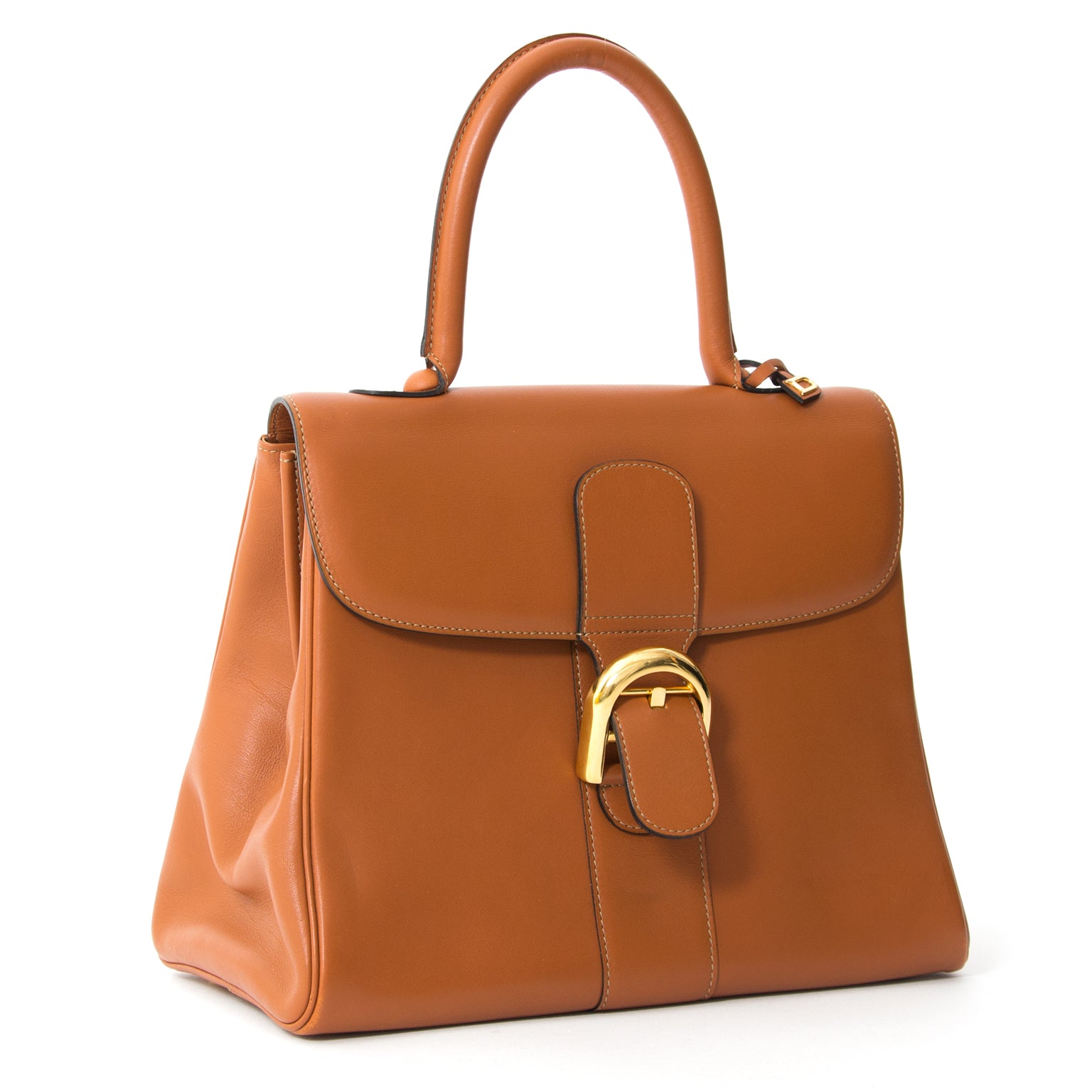 koop veilig online tweedehands delvaux brillant cognac mm aan de beste prijs