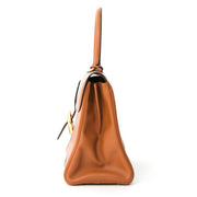 acheter en ligne comme neuf sac a main Delvaux brillant cognac comme neuf