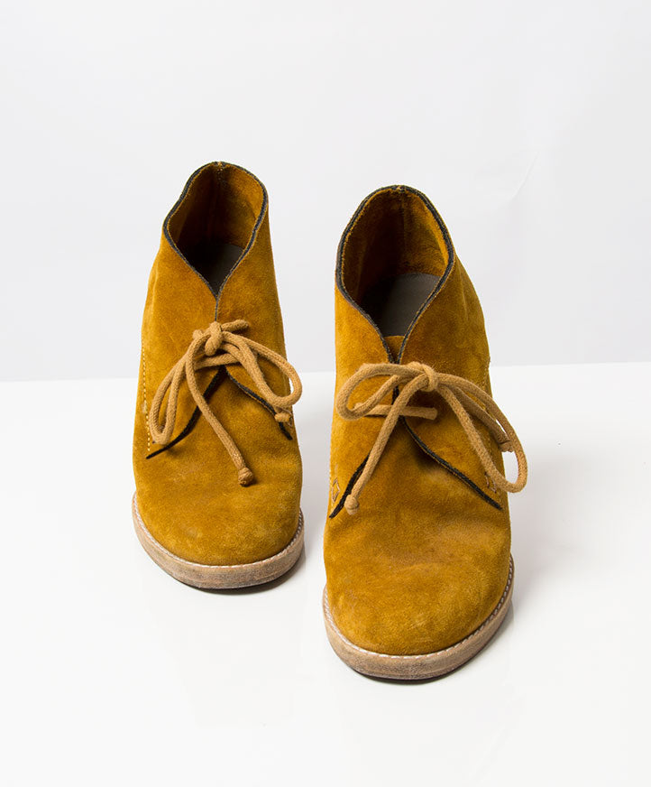 Vintage Balenciaga Caramel Suede Ankle Boots