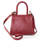 real real second hand Belgium Delvaux Brillant PM red schoulderbag like new