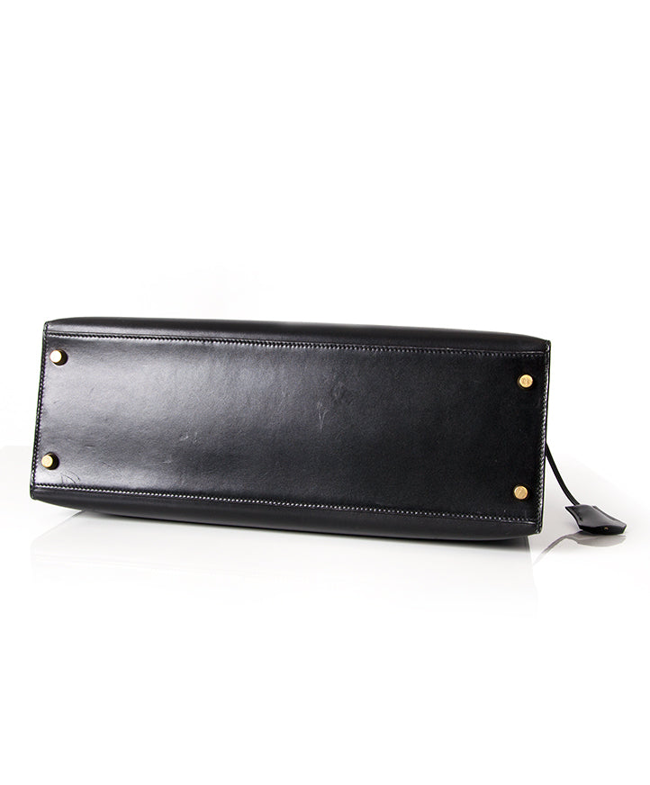 Hermès Black Kelly Bag secondhand authentic designer luxury bags high-end labels online safe shopping webshop Antwerp Belgium LabelLOV fashion style
