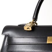 Hermès Black Kelly Bag secondhand authentic designer luxury bags high-end labels online safe shopping webshop Antwerp Belgium LabelLOV fashion style