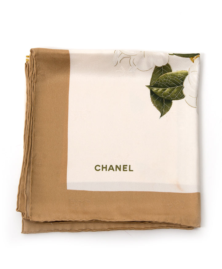 Chanel floral carré sjaal koop veilig online nieuwe shop hermes 100% authentiek