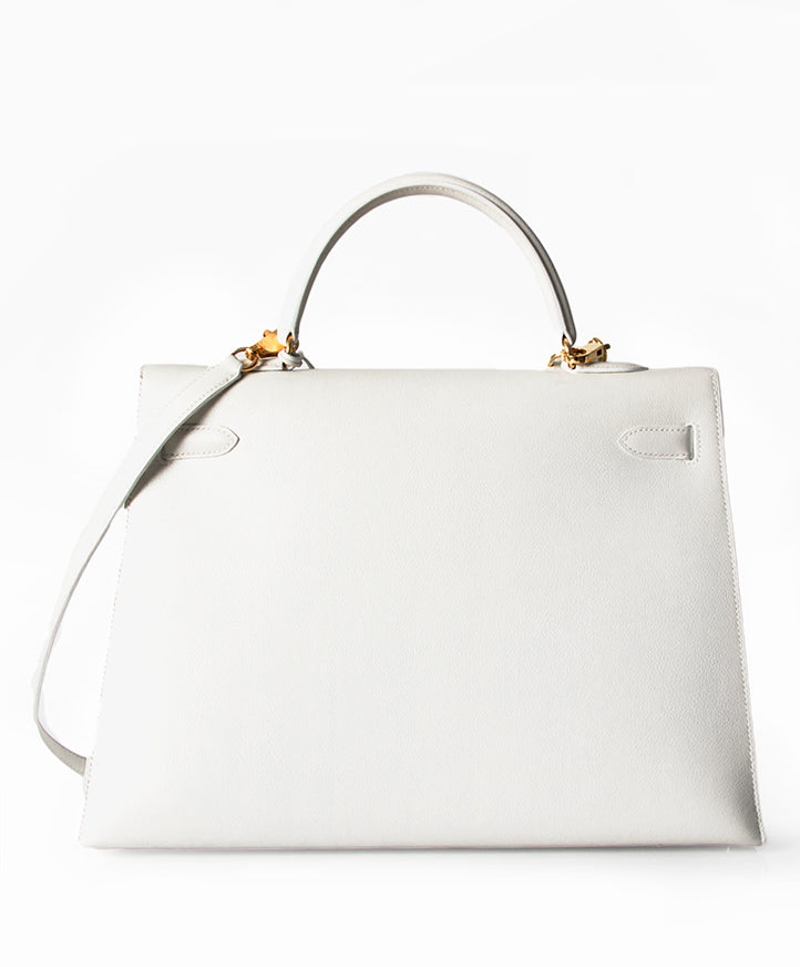 Authentic Hermès Kelly Bag GHW Shoulder Strap authentiek tweede stjil mode