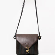 Delvaux geweven toile de cuir schoudertas tweedehands kopen online aan de beste prijs