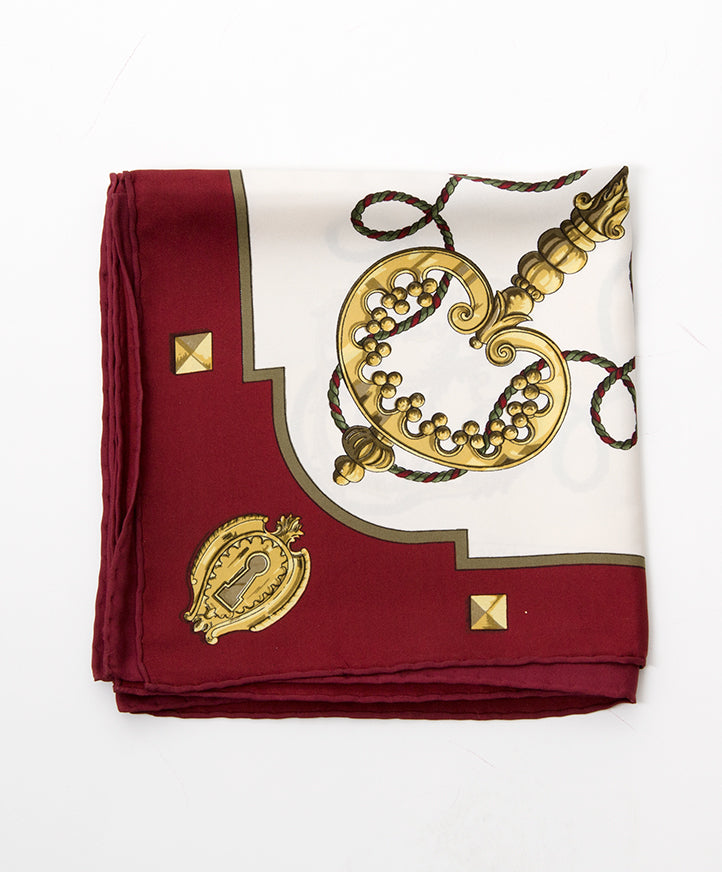 Hermès 'Key' carré scarf Buy safe online e-shop designer vintage 100% real authentic