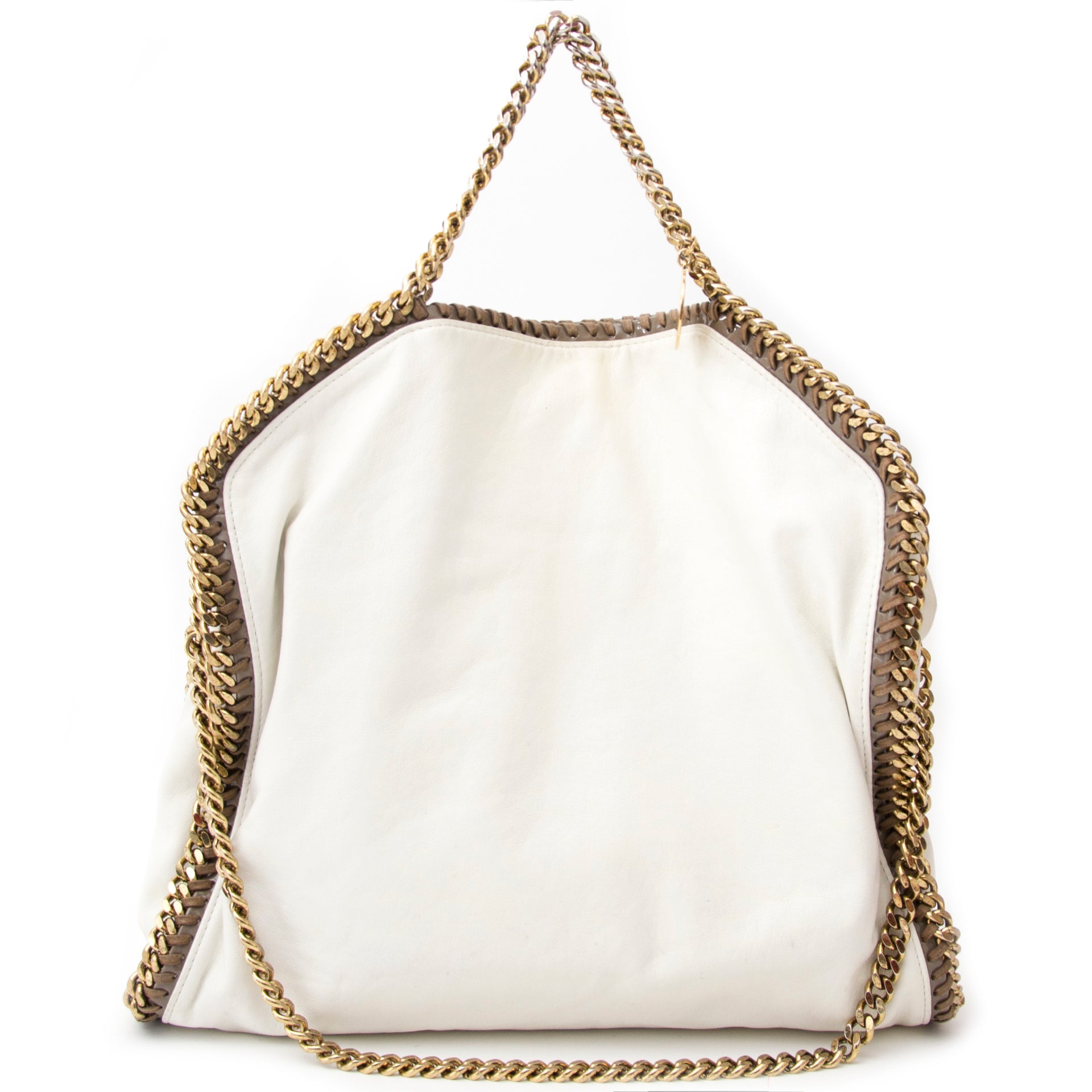 Sac cabas repliable blanc Falabella Shaggy Deer Stella McCartney