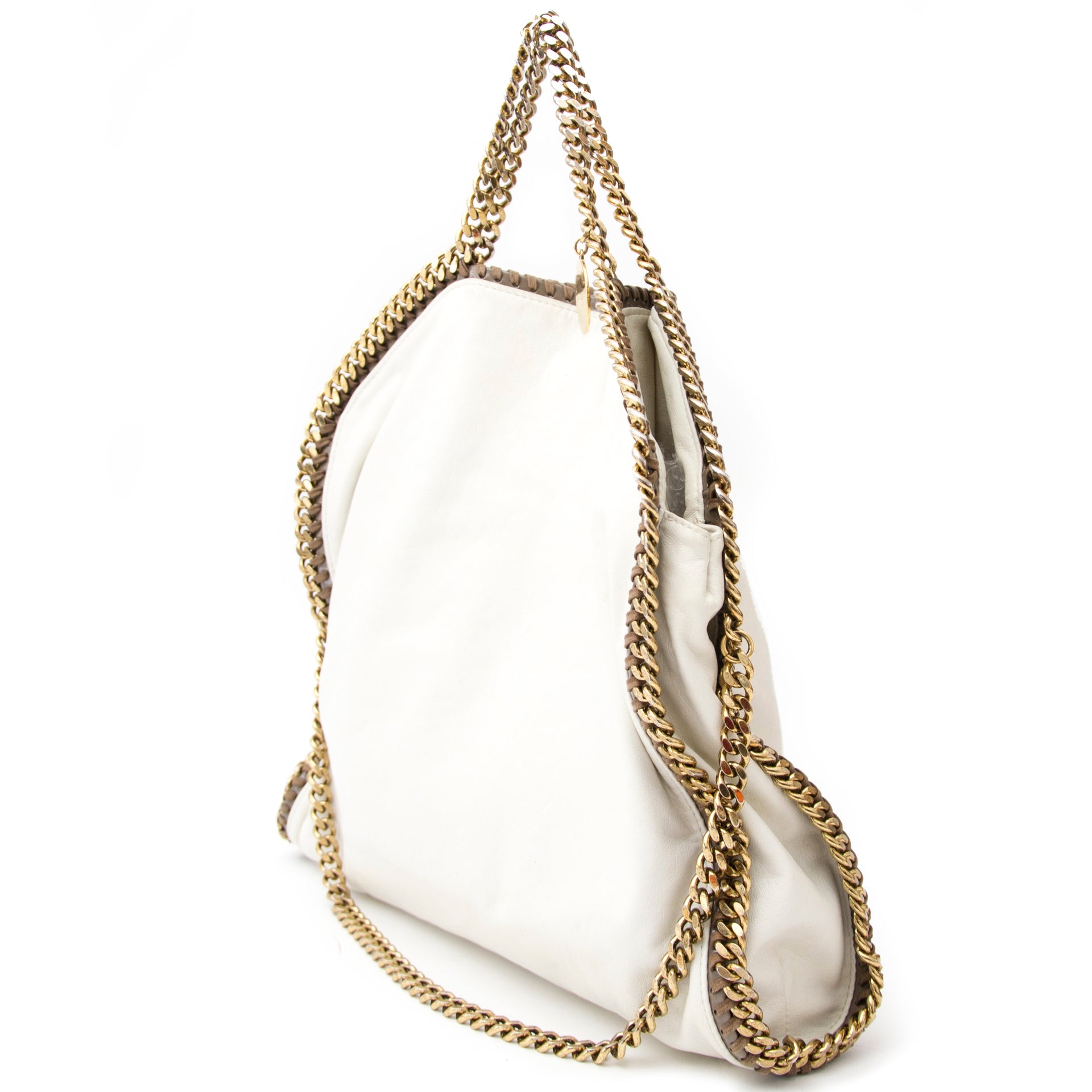 Sac cabas repliable blanc Falabella Shaggy Deer Stella McCartney